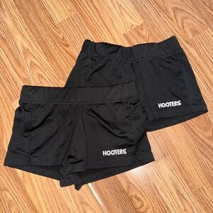 Hooters Logo Sexy black Booty Waitress Uniform XS Stretch Shorts